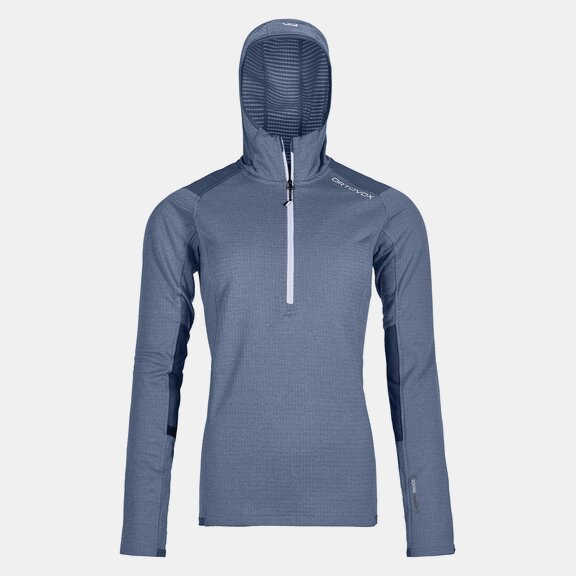 ORTOVOX FLEECE LIGHT GRID ZIP NECK HOODY W Hoodies